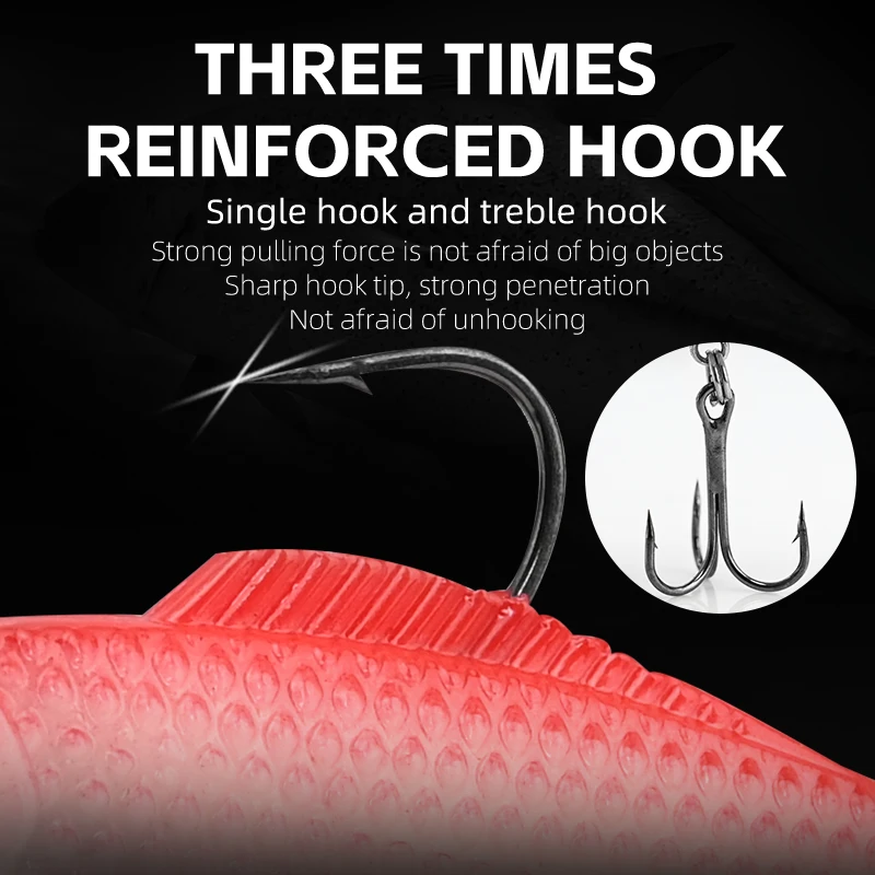 Amostras Softbait Meredith Long Tail 12cm 27g com Peso Interno - Image 5