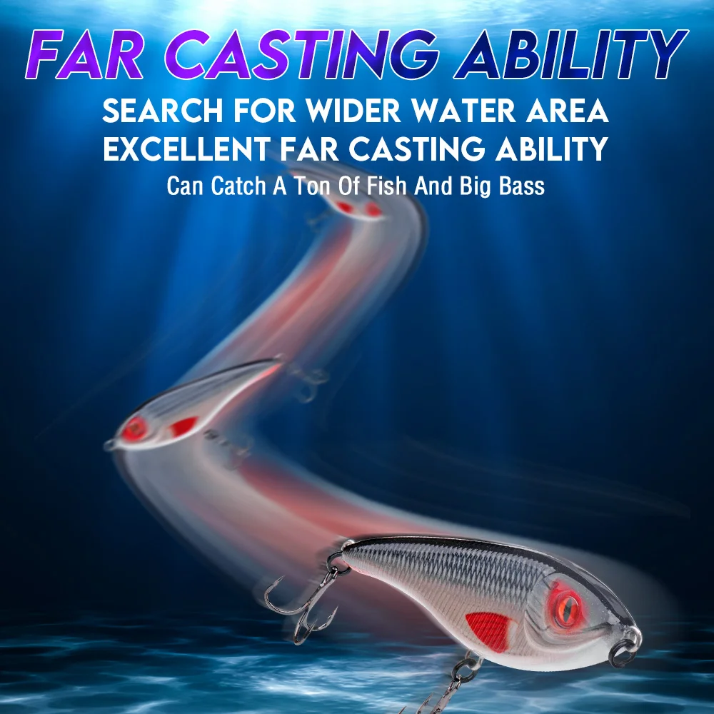 Amostra Jerkbait Lipless GOBASS 90mm 21g Sinking – Conjunto 5 Unidades com Caixa - Image 3