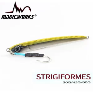 Jig Metálico Magic Works 30g 45g 60g para Shore Jigging e Spinning de Mar