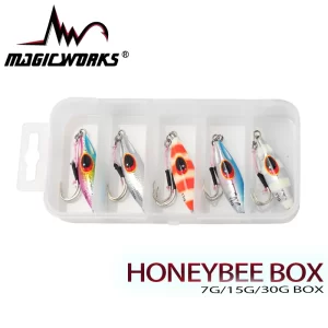 Conjunto 5 Jigs Metálicos Magic Works para Slow Jigging 7g 15g 30g