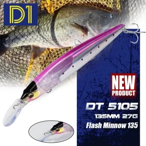 Minnow Long Cast D1 135mm 27g para Predadores