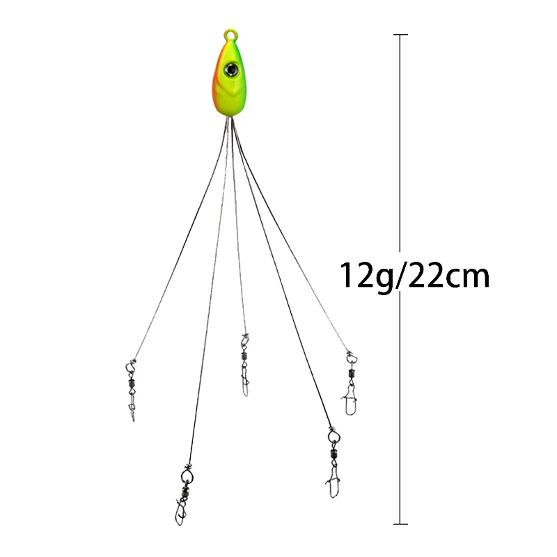 Montagem Alabama Rig Mycena de 5 Braços 18g para Vinis e Swimbaits - Image 19