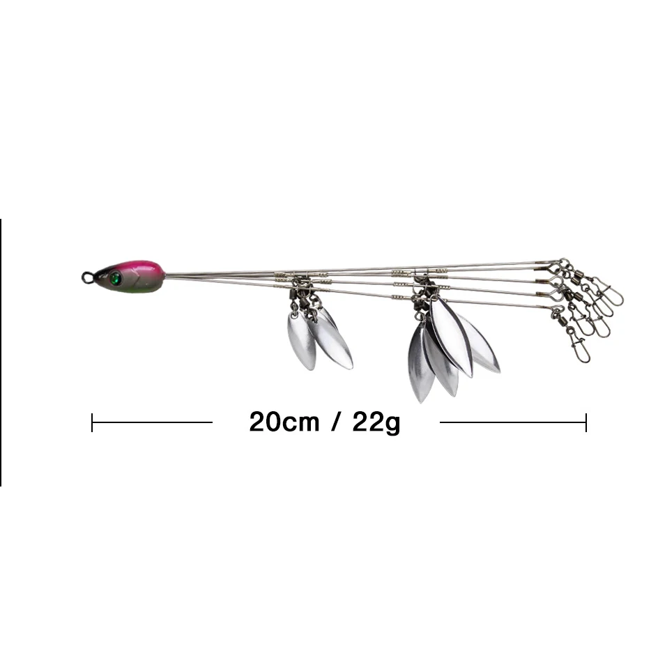 Montagem Alabama Rig Mycena de 5 Braços 18g para Vinis e Swimbaits - Image 15