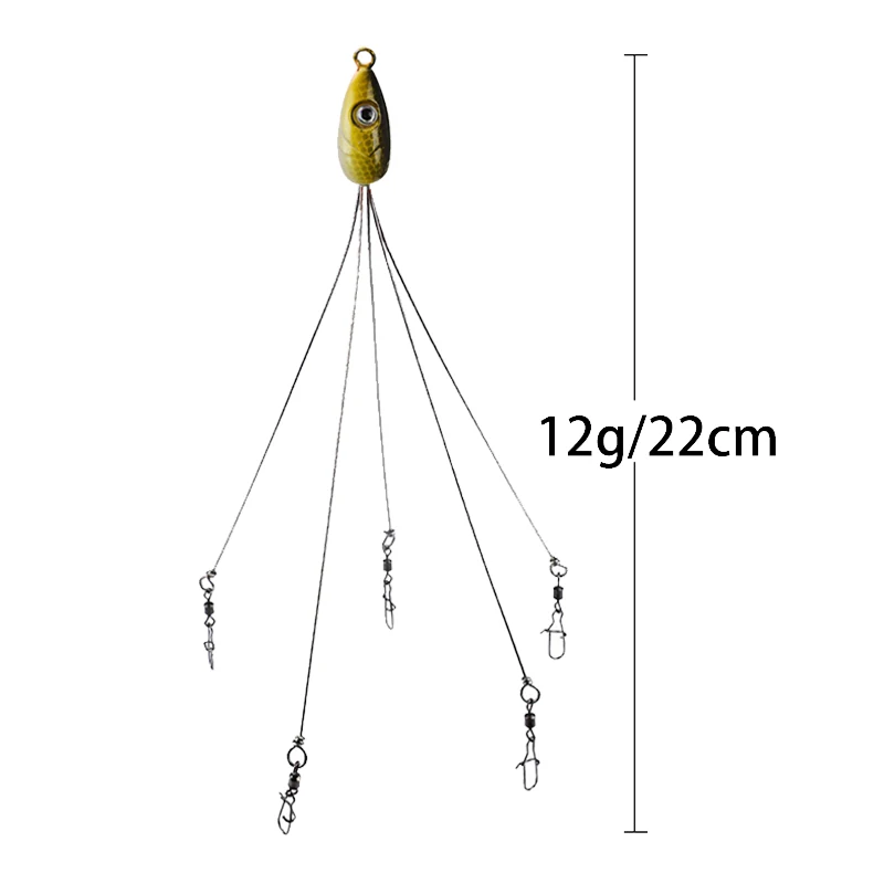Montagem Alabama Rig Mycena de 5 Braços 18g para Vinis e Swimbaits - Image 6