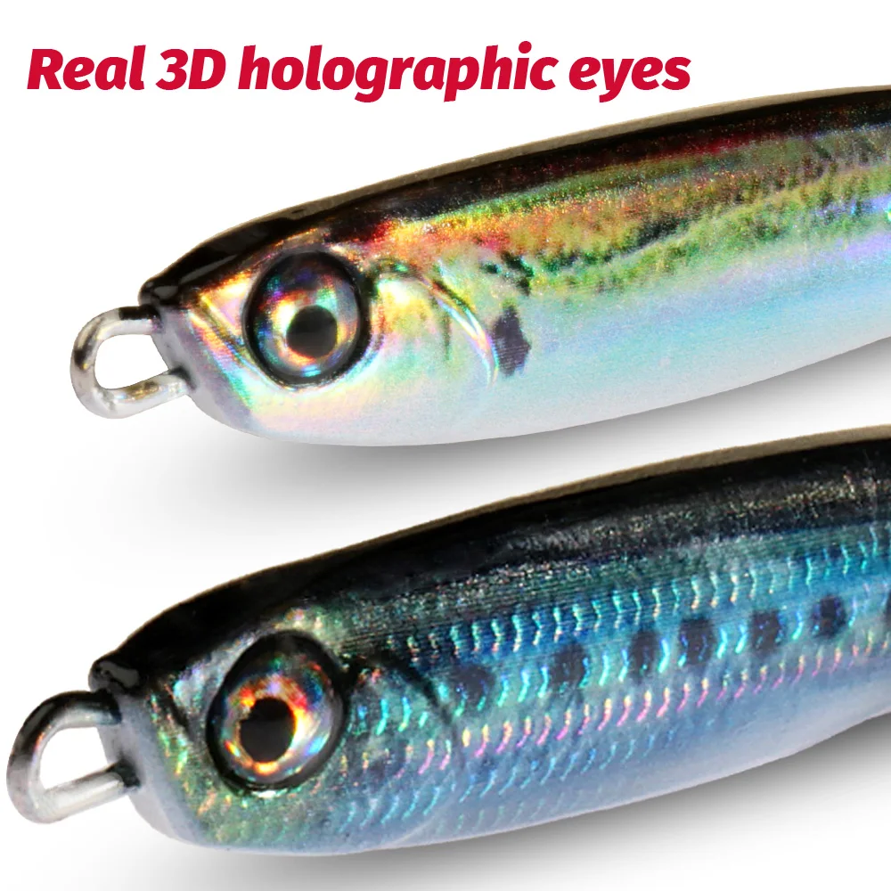 Jig Metálico Casting Jig Slim GOBAIT 10g 20g 30g 40g Holográfico - Image 5