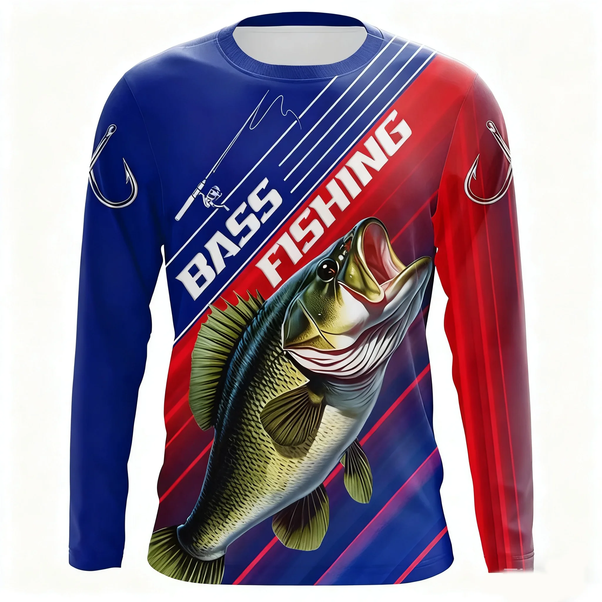 Camisola Técnica de Pesca Estampada de Manga Comprida com Protecção Solar - Image 3