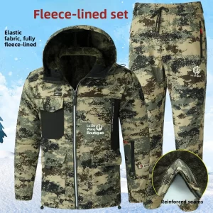 Conjunto Térmico Camuflado com Forro Polar para Pesca e Exterior