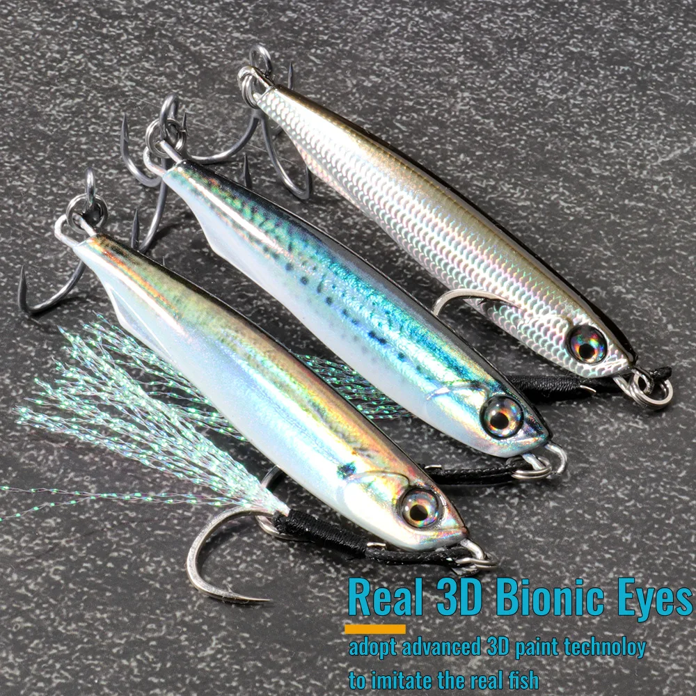 Jig Metálico Casting Jig Slim GOBAIT 10g 20g 30g 40g Holográfico - Image 4