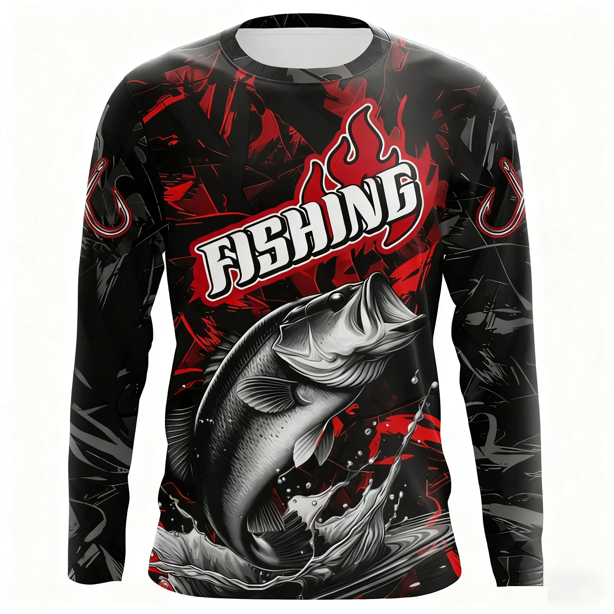 Camisola Técnica de Pesca Estampada de Manga Comprida com Protecção Solar - Image 9
