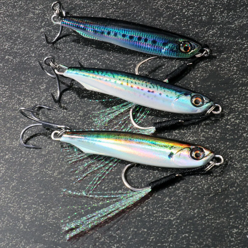 Jig Metálico Casting Jig Slim GOBAIT 10g 20g 30g 40g Holográfico - Image 6