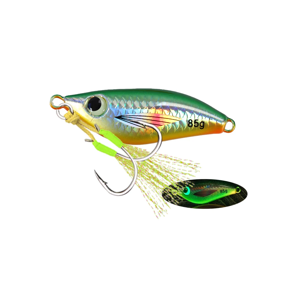 Jig Metálico Butterball TOLU 45g 65g 85g 100g Luminescente para Shore Jigging e Vertical - Image 11