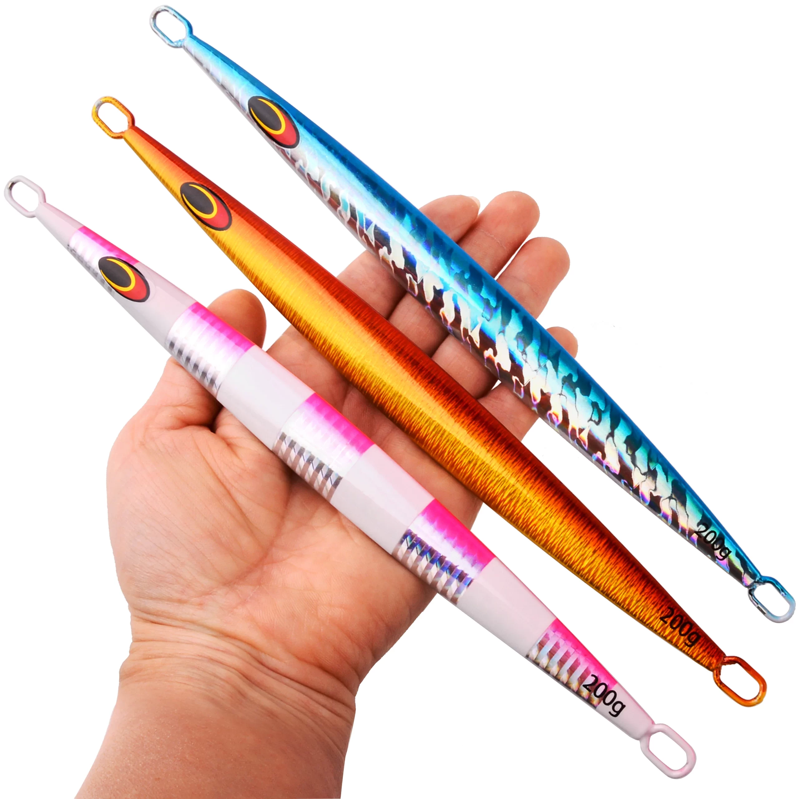 Conjunto 5 Jigs Metálicos Vertical Speed Jig Aorace 80g 120g 160g 200 - Image 2