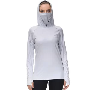 Camisola Técnica de Pesca Feminina Bassdash com Capuz, Máscara e UPF 50+