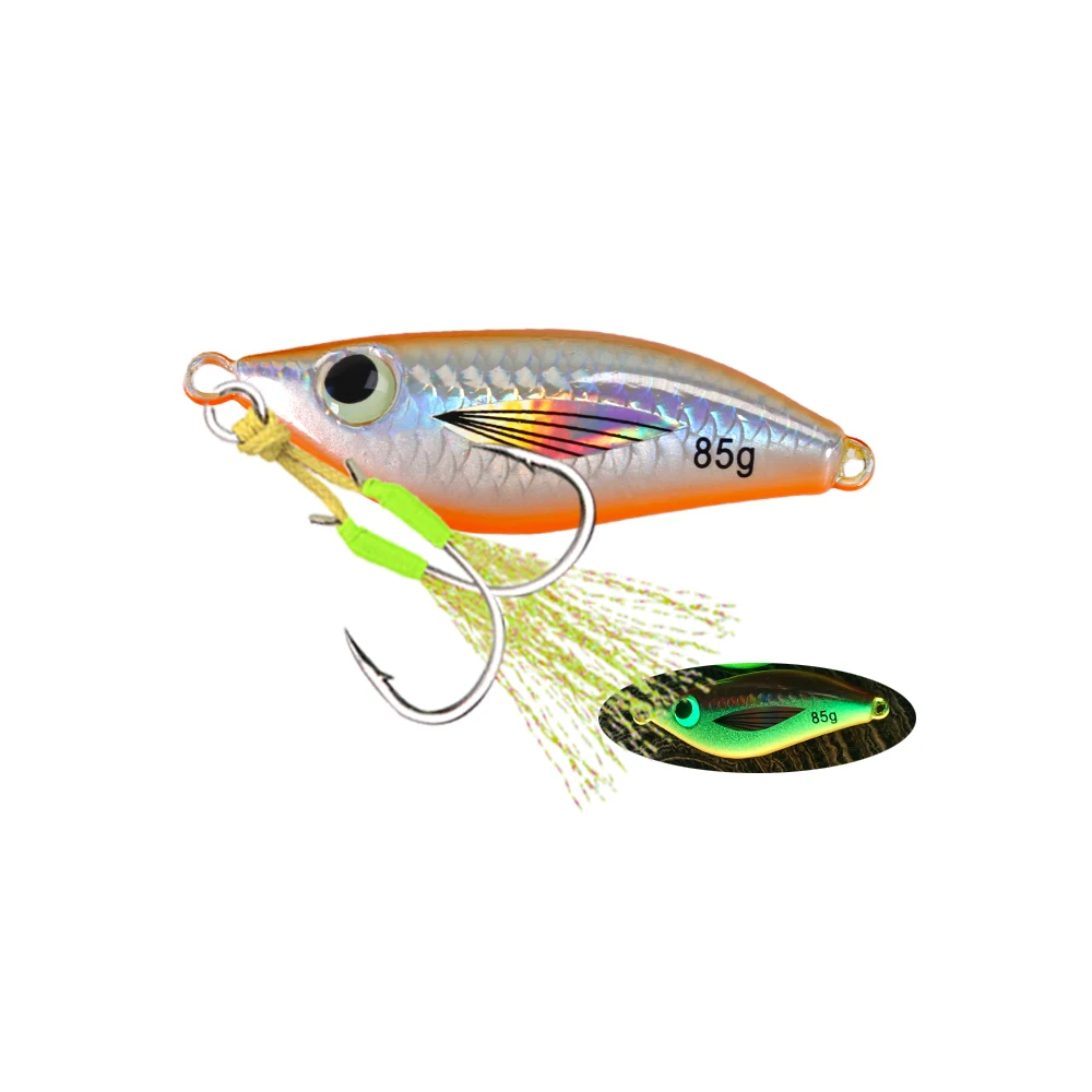 Jig Metálico Butterball TOLU 45g 65g 85g 100g Luminescente para Shore Jigging e Vertical - Image 10