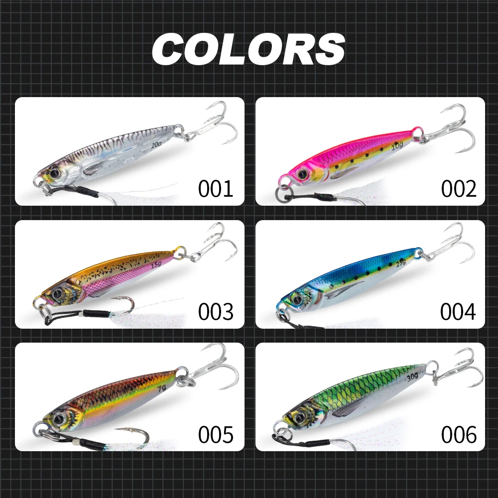 Jig Metálico Casting Jig Hunthouse 7g a 80g para Shore Jigging - Image 4