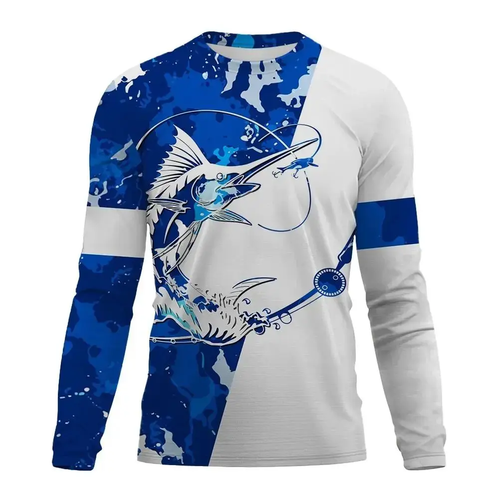Camisola Técnica de Pesca Estampada de Manga Comprida com Protecção Solar - Image 14