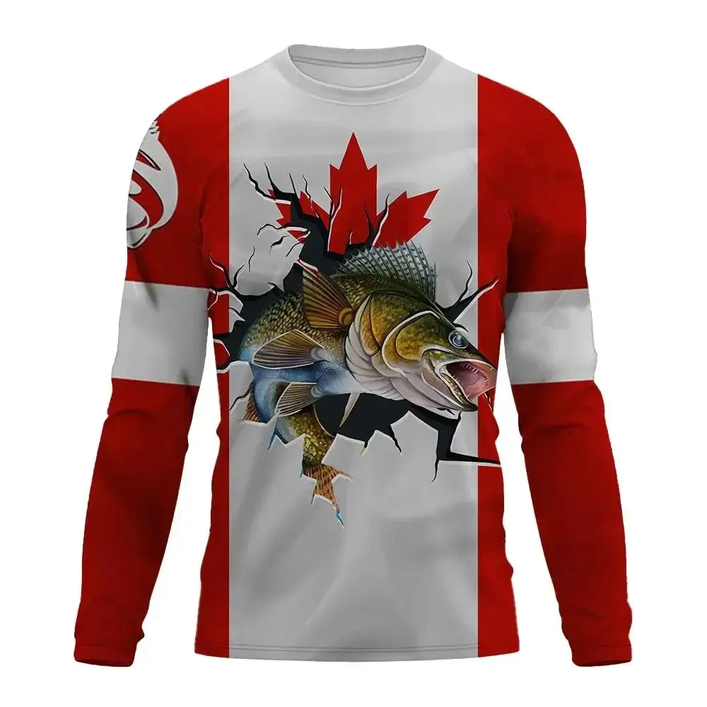 Camisola Técnica de Pesca Estampada de Manga Comprida com Protecção Solar - Image 12