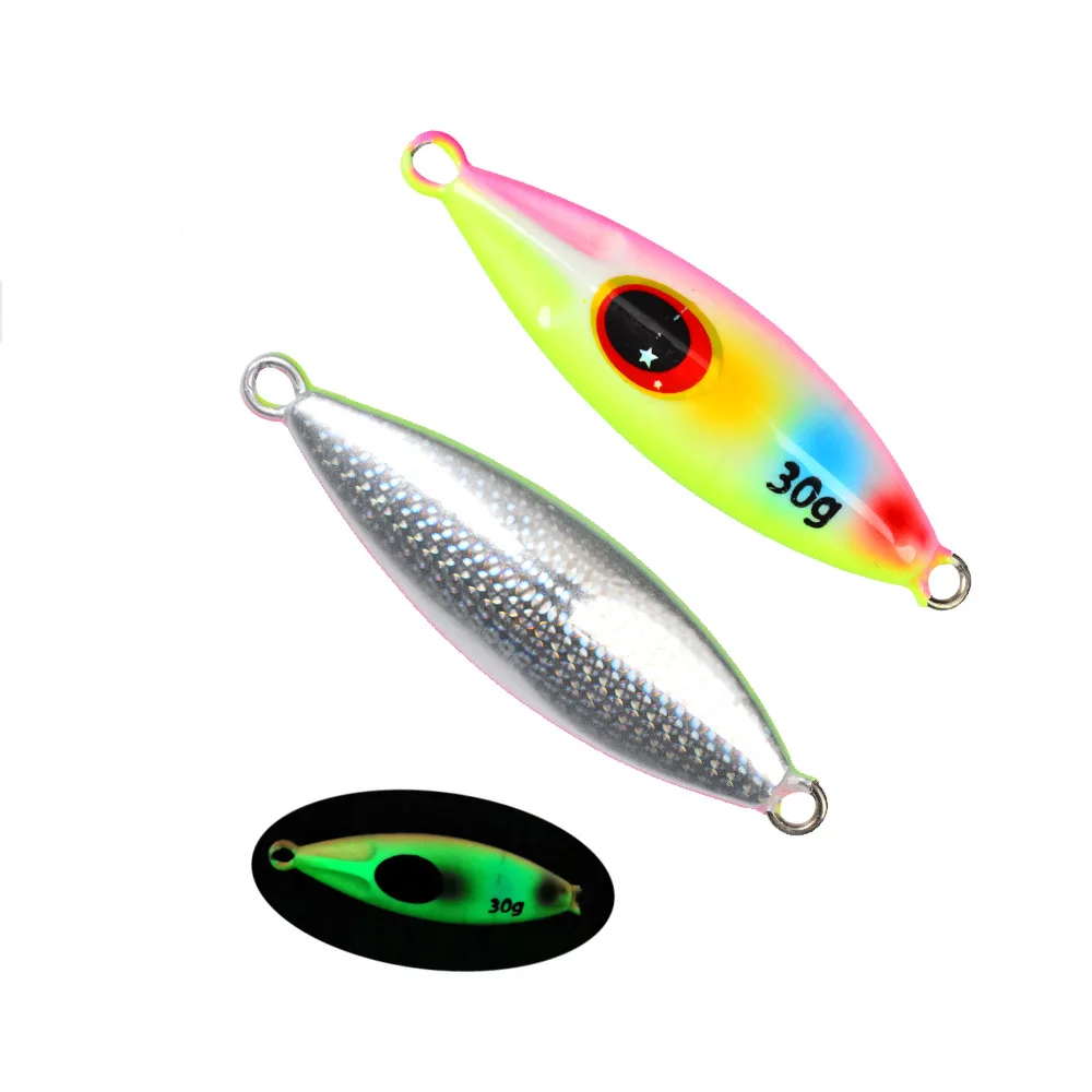 Jig Metálico Slow Pitch Luminescente 30g 40g 60g 80g 100g 120g sem Anzol - Image 16