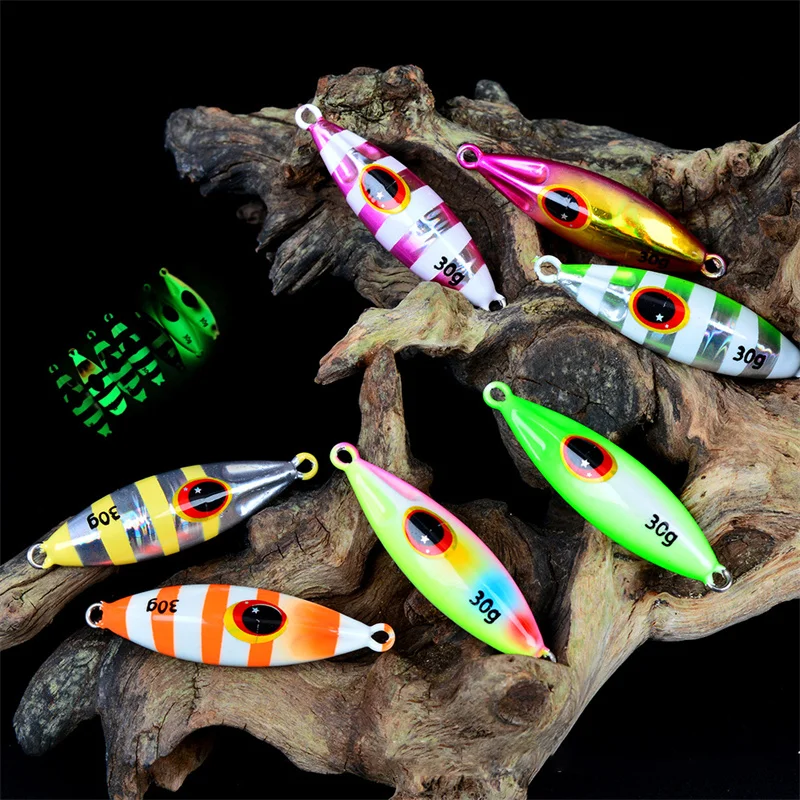 Jig Metálico Slow Pitch Luminescente 30g 40g 60g 80g 100g 120g sem Anzol - Image 6