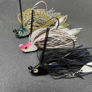 Chatterbait com Lâmina Vibratória e Saia de Silicone 90mm 13g para Predadores