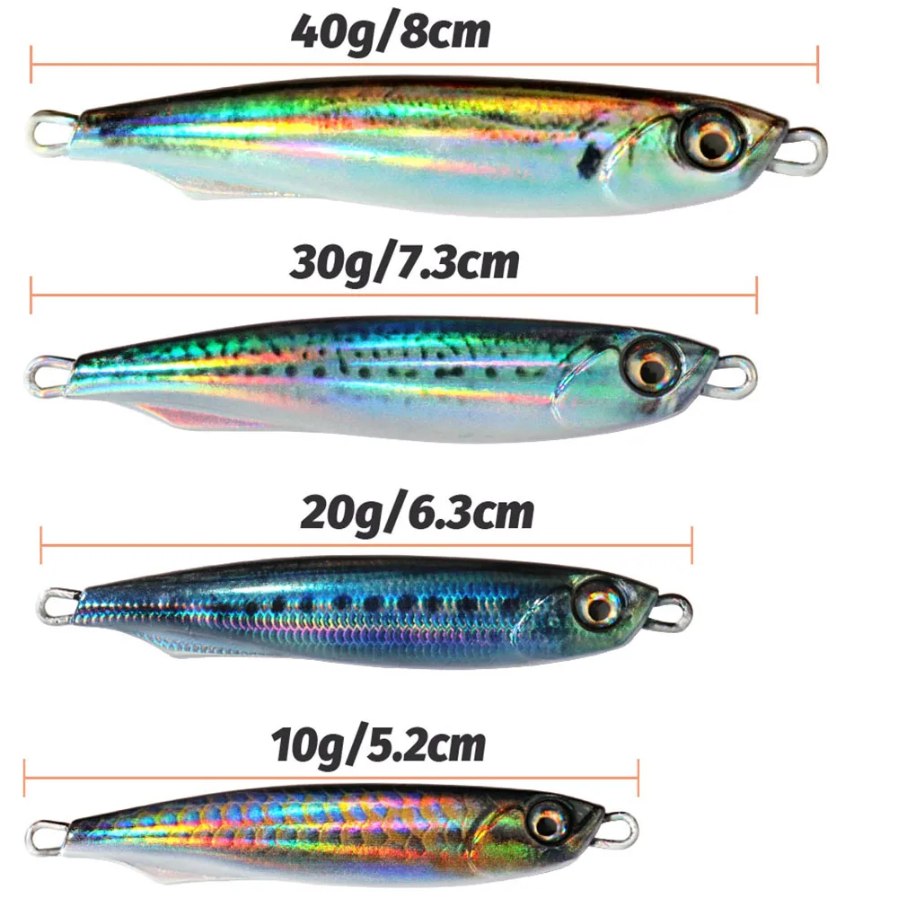 Jig Metálico Casting Jig Slim GOBAIT 10g 20g 30g 40g Holográfico - Image 3