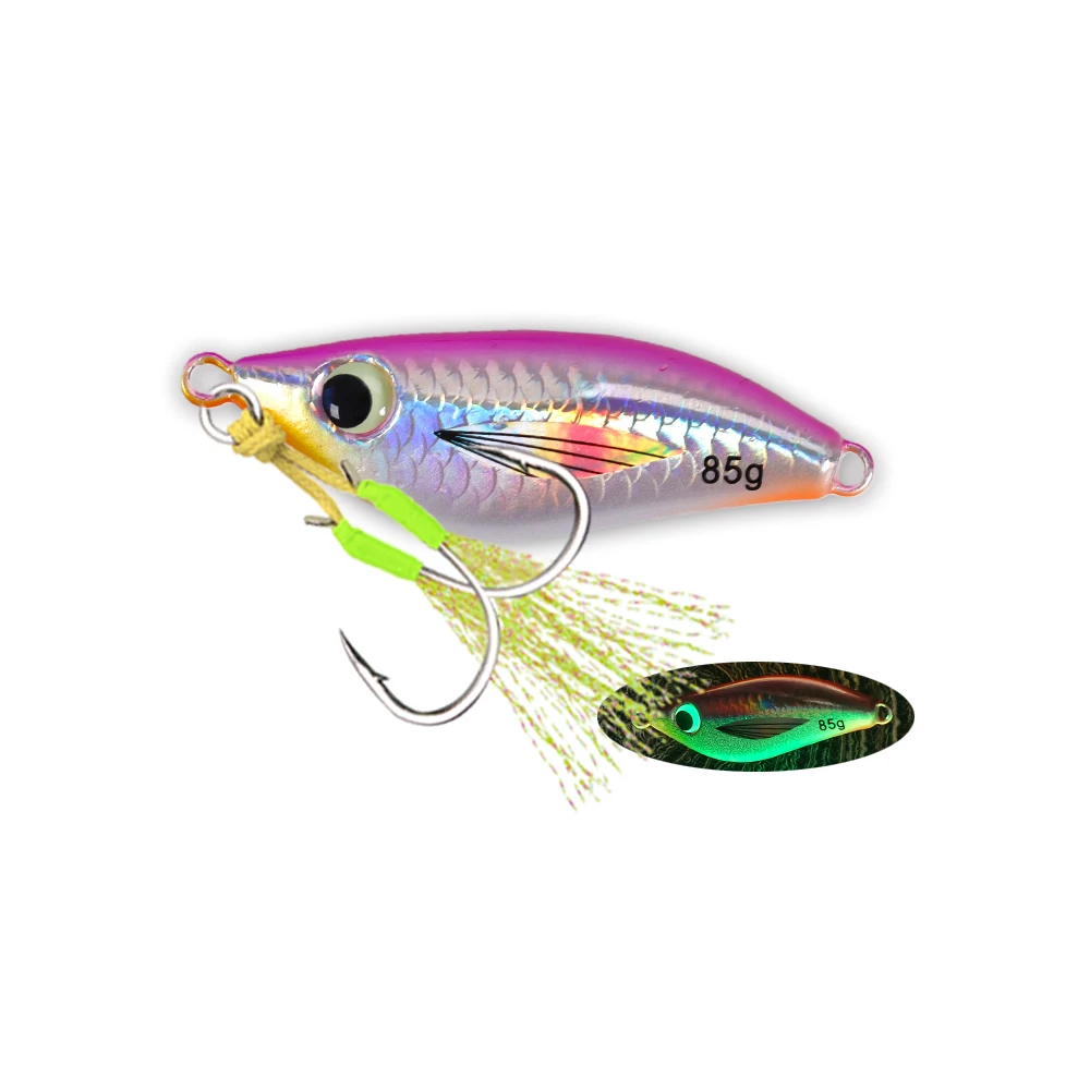 Jig Metálico Butterball TOLU 45g 65g 85g 100g Luminescente para Shore Jigging e Vertical - Image 8