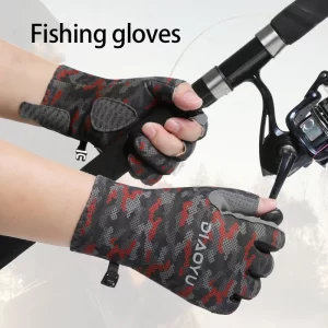 Luvas de Pesca 3 Dedos Abertos com Protecção Solar e Palma Antiderrapante