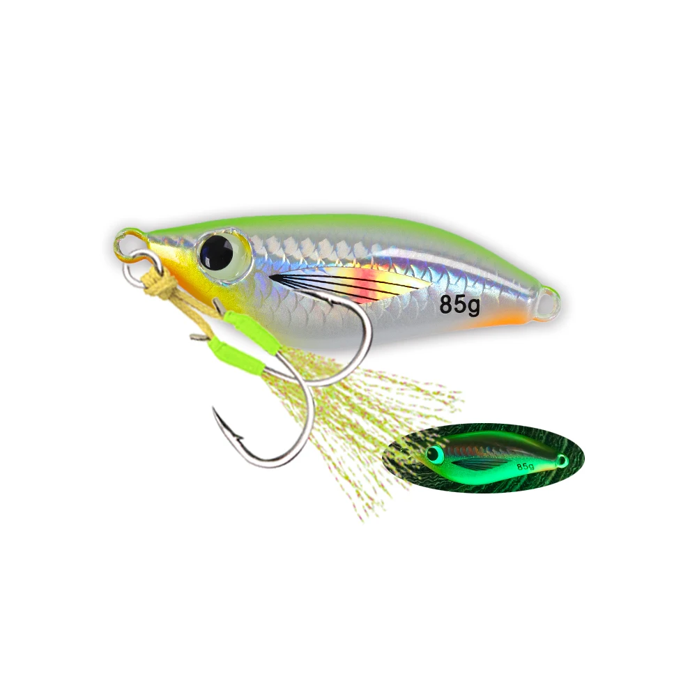 Jig Metálico Butterball TOLU 45g 65g 85g 100g Luminescente para Shore Jigging e Vertical - Image 7
