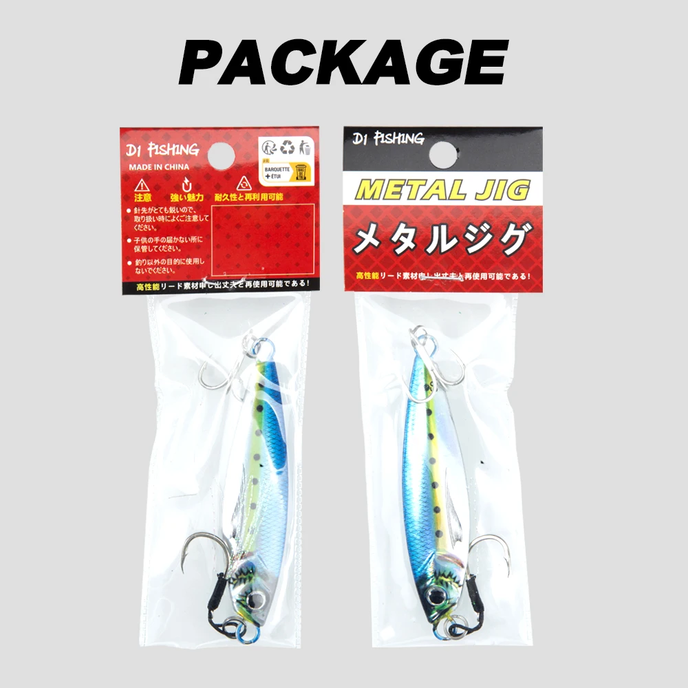 Jig Metálico Casting Jig Hunthouse 7g a 80g para Shore Jigging - Image 6