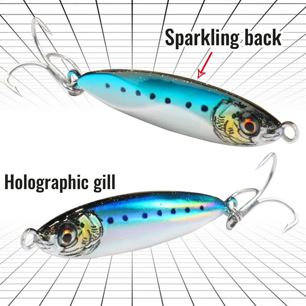 Jig Metálico Casting Jig GOBAIT 20g 30g 40g Holográfico para Predadores - Image 6