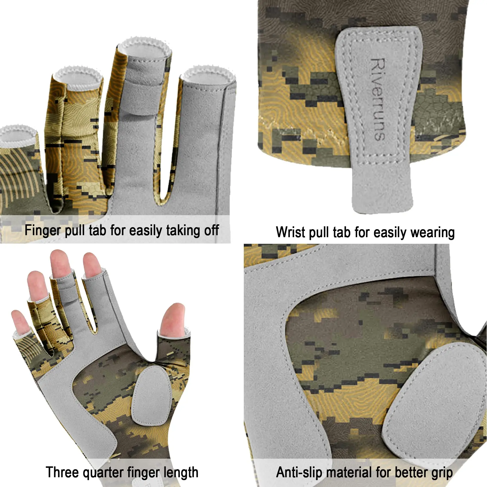 Luvas de Pesca Aventik sem Dedos com Protecção UV UPF 50+ - Image 3