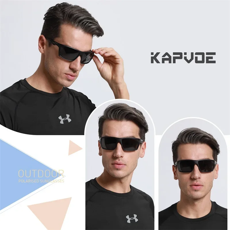 Óculos Polarizados Kapvoe UV400 HD para Pesca e Exterior - Image 3