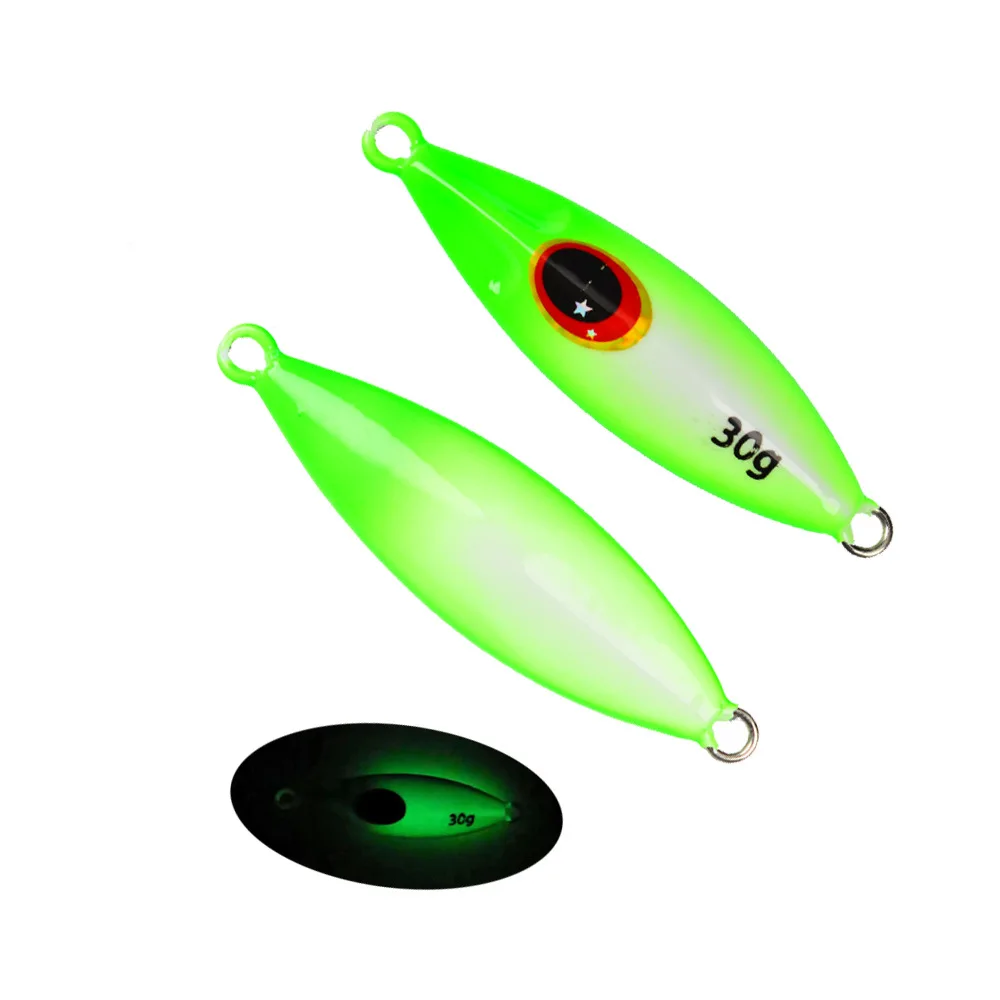 Jig Metálico Slow Pitch Luminescente 30g 40g 60g 80g 100g 120g sem Anzol - Image 10