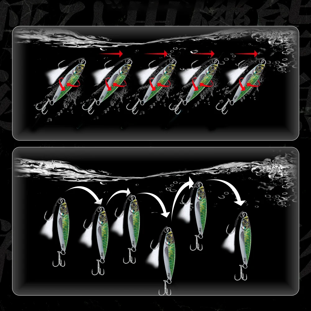 Jig Metálico Casting Jig Hunthouse 7g a 80g para Shore Jigging - Image 3