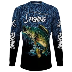 Camisola Técnica de Pesca Manga Comprida 3D Protecção Solar