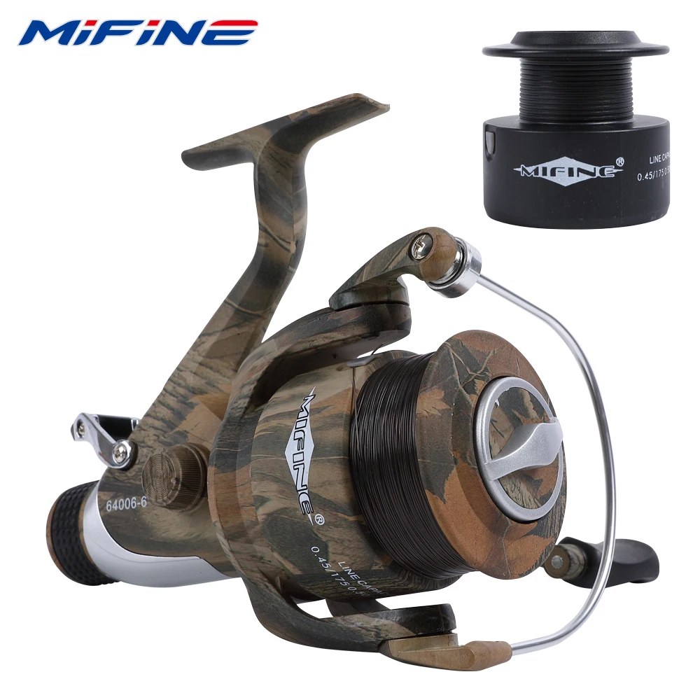 Carreto MIFINE Tele Carp Travão Duplo 3000–6000 com Linha