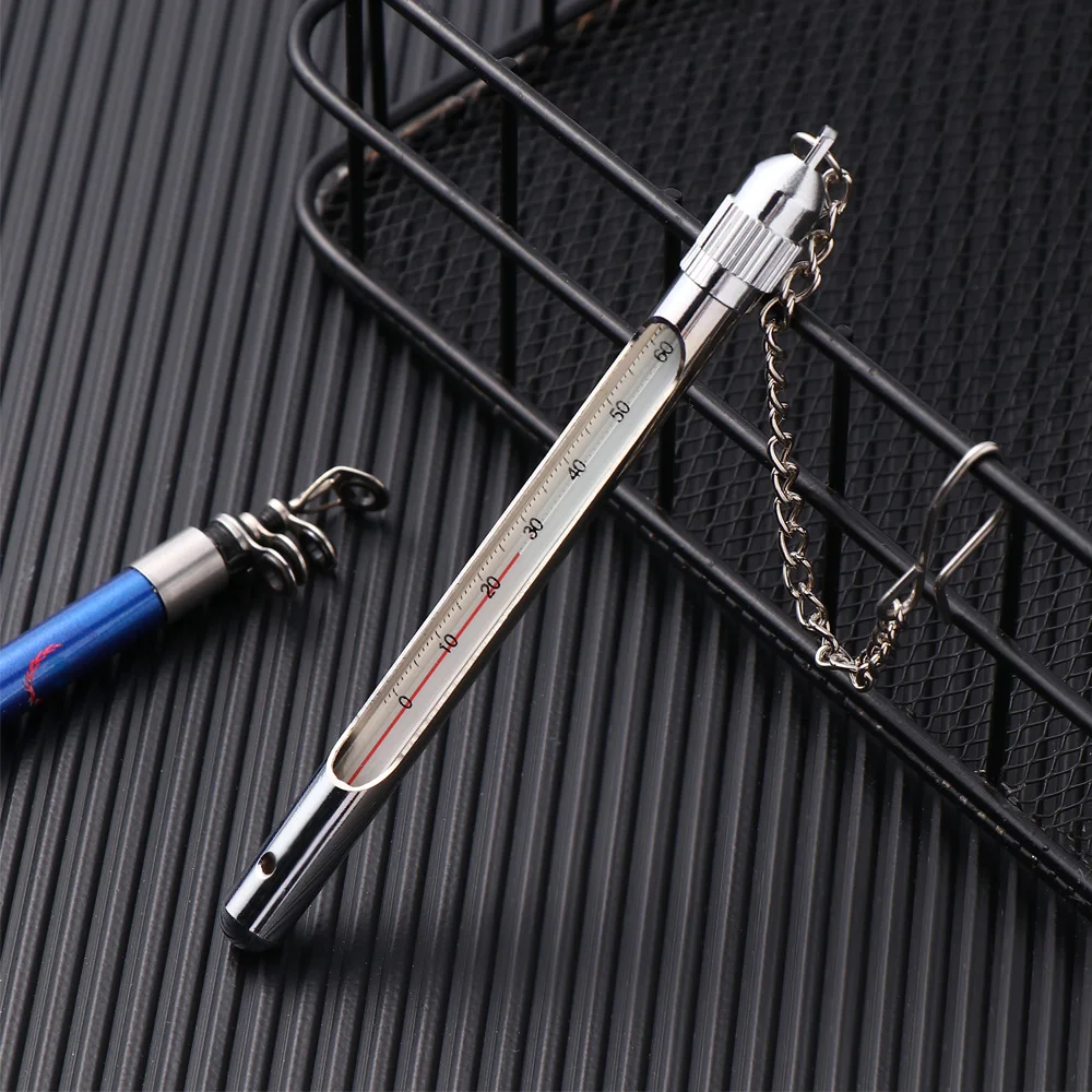 Termómetro de Água de Bolso para Pesca com Estojo Metálico e Corrente - Image 2