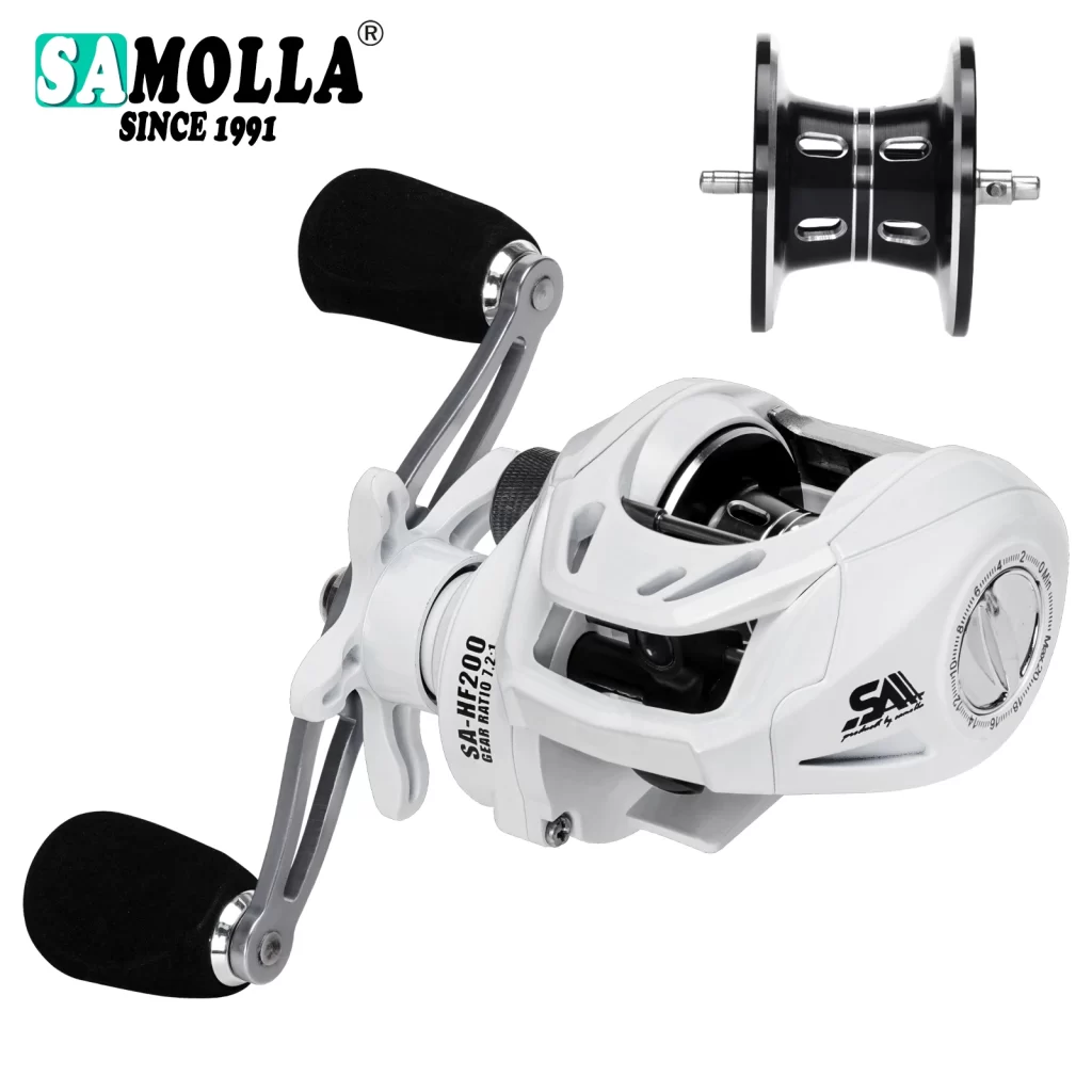 Carreto de Casting SAMOLLA Long Shot 7.2:1 6+1 Rolamentos