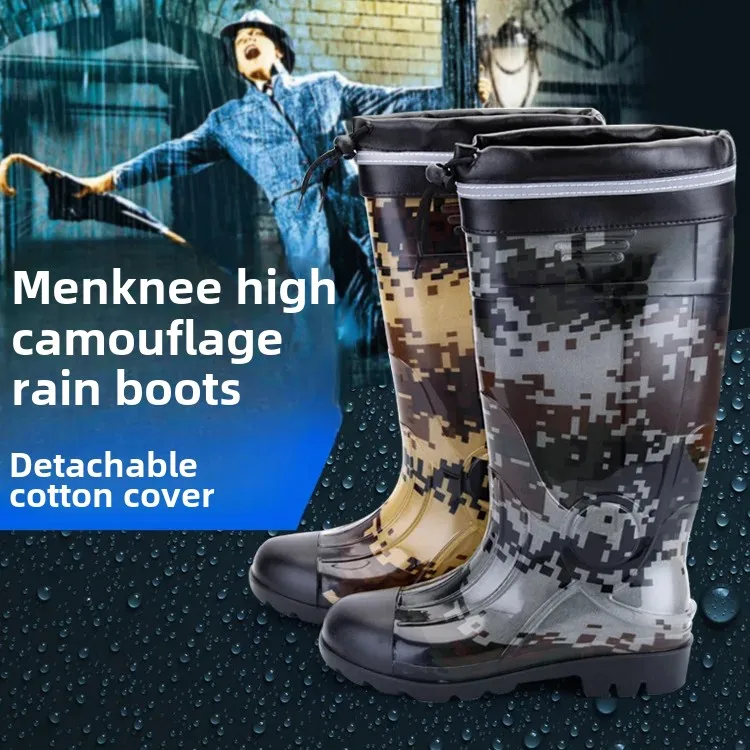 Botas de Pesca Impermeáveis Camufladas Cano Alto - Image 2