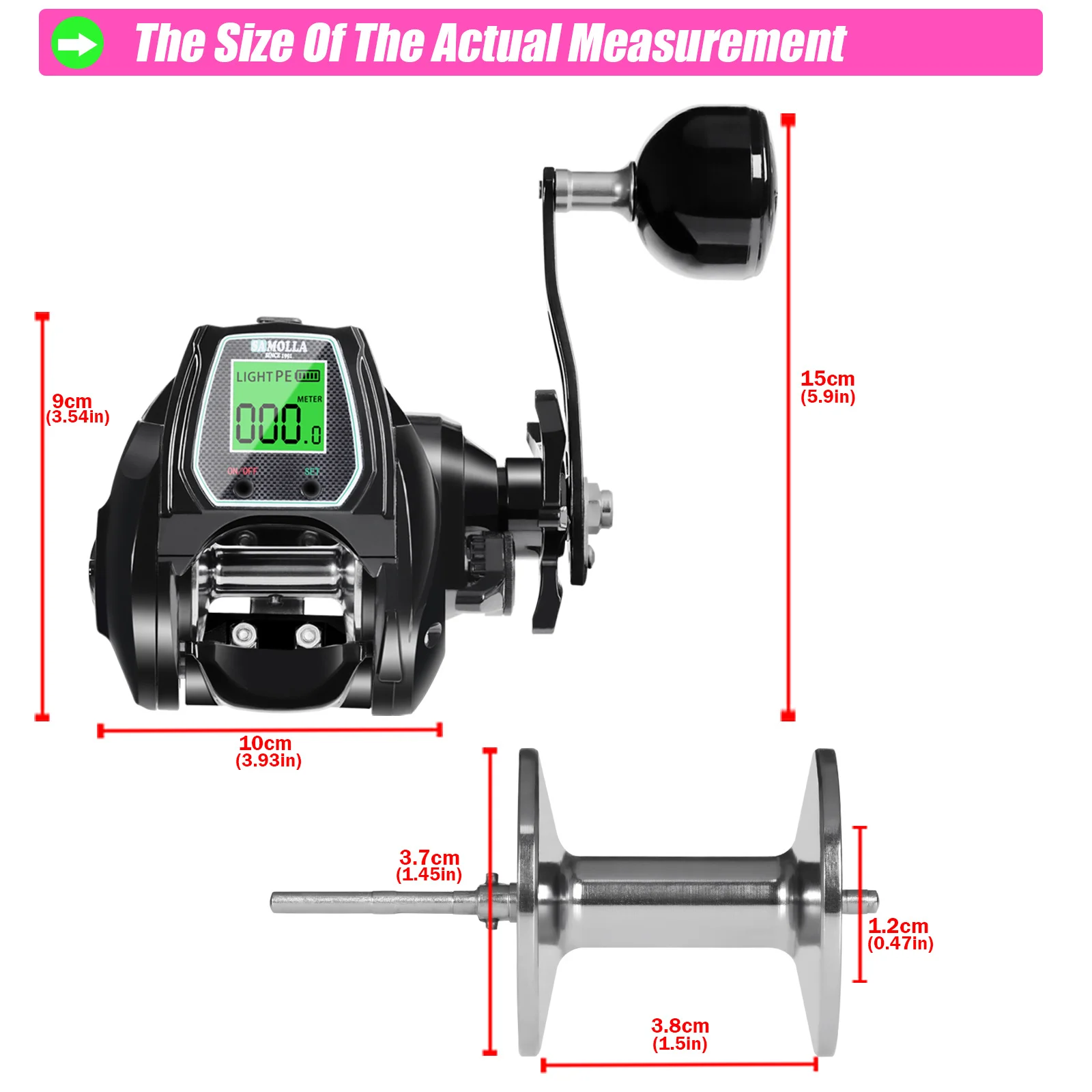 Carreto de Casting Samolla TX1000 com Contador Digital 6.4:1 16kg - Image 3