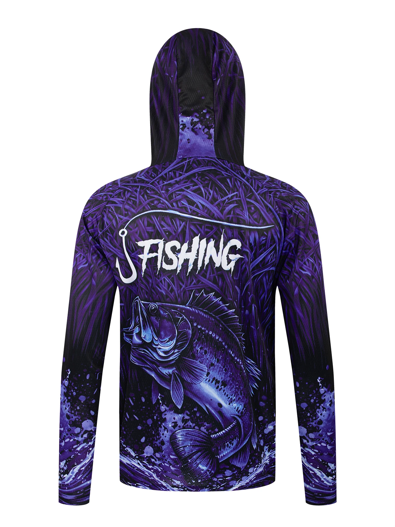 Camisola Técnica de Pesca UPF 50+ com Capuz e Protecção Facial - Image 3