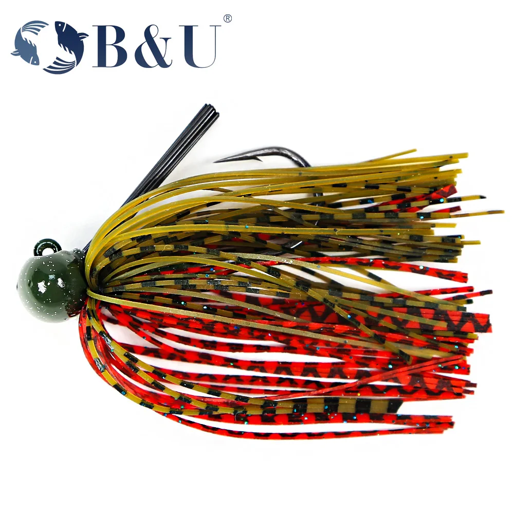 Jig Football B&U Anti-Erva com Saia de Silicone 10g/14g