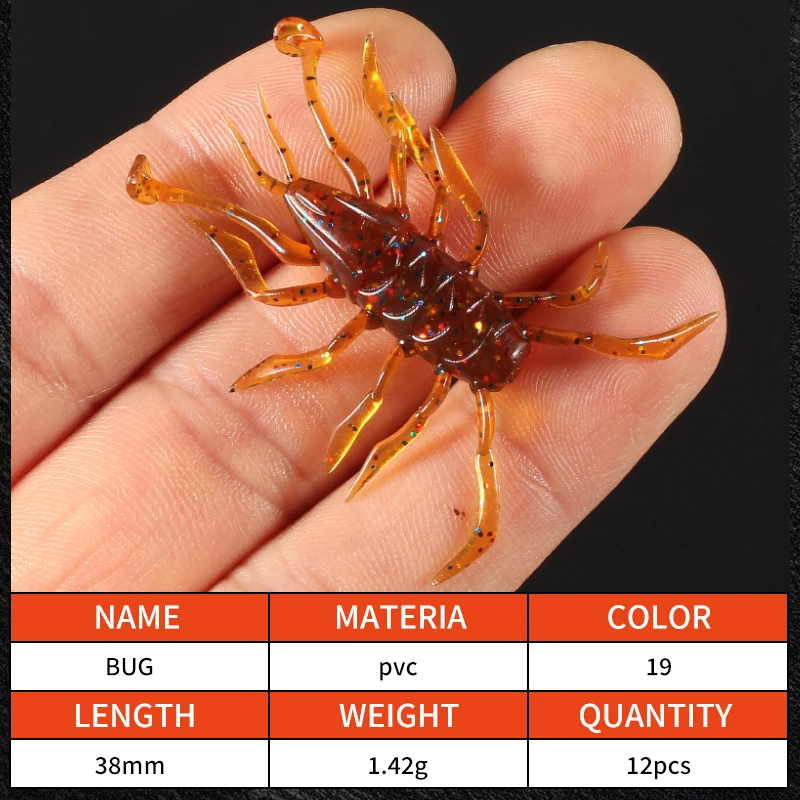 Amostra de Vinil Supercontinent Water Spider 38mm 1,42g 12un - Image 3