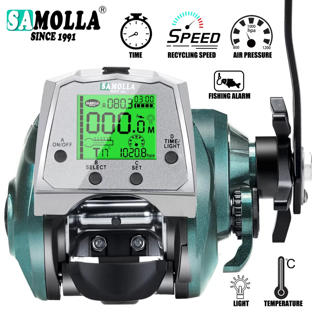 Carreto de Casting SAMOLLA Electrónico USB com Ecrã Temperatura/Pressão