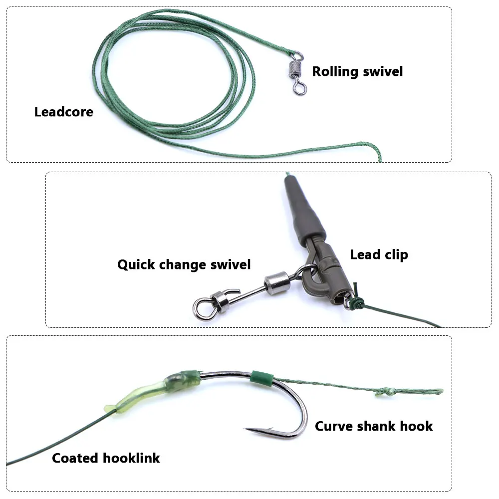Montagem de Carpa Pronta com Leadcore e Hair Rig - Image 3