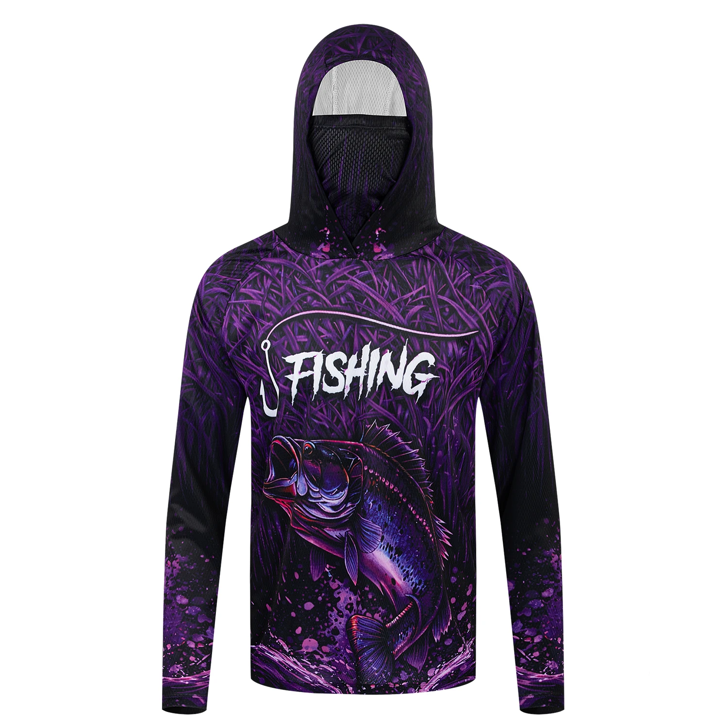 Camisola Técnica de Pesca UPF 50+ com Capuz e Protecção Facial - Image 8