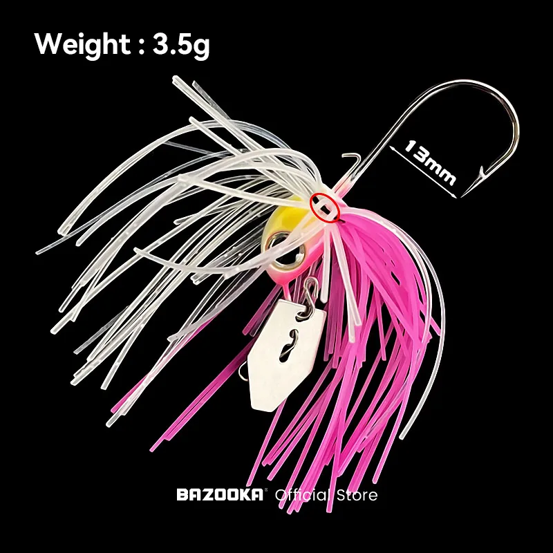 Chatterbait Bazooka 8,5g 58mm com Saia de Silicone - Image 6