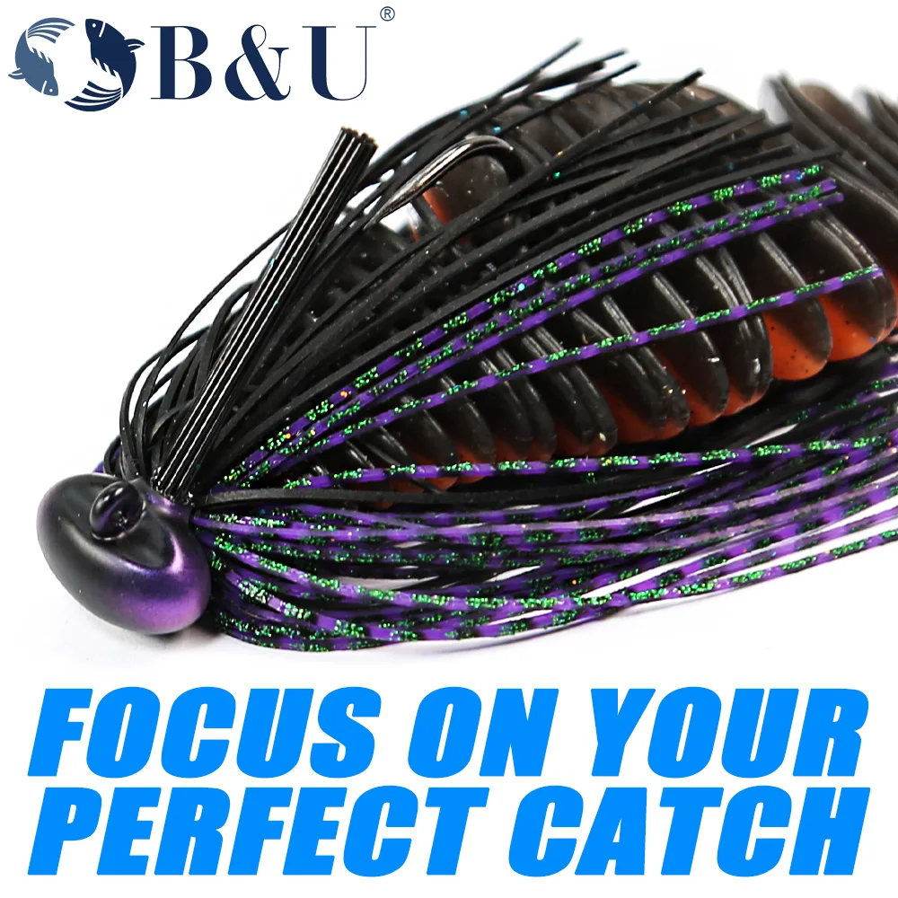 Jig Football B&U Anti-Erva com Saia de Silicone 10g/14g - Image 3
