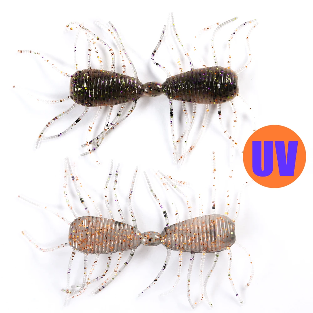 Amostra de Vinil B&U 2WAY Larva 50mm para Pesca Finesse - Image 12
