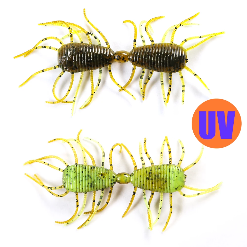 Amostra de Vinil B&U 2WAY Larva 50mm para Pesca Finesse - Image 10